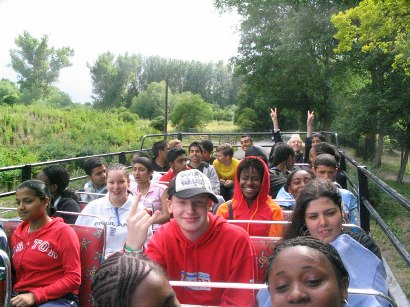 Open-topped bus tour