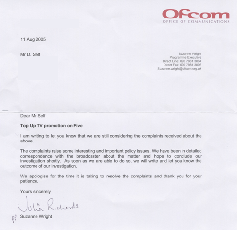 Ofcom's Second Letter