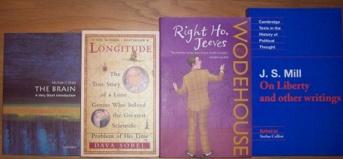The Brain; Longitude; Right Ho, Jeeves; On Liberty and other writings