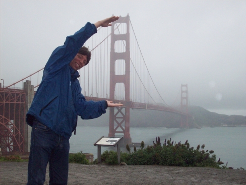 9. Messing about at a rainy Golden Gate bridge