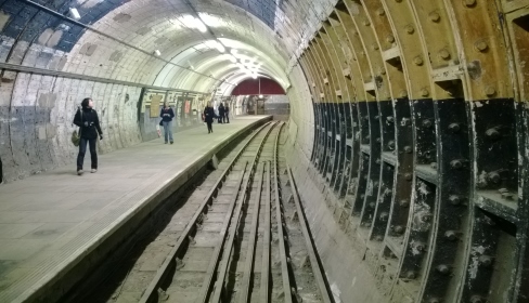 One of the abandoned platforms