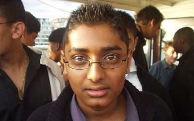 Minesh, looking like he knows exactly where he is