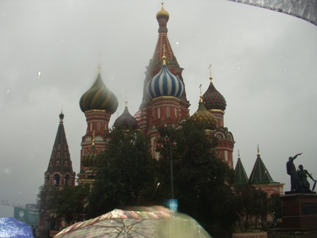 And St Basil’s. In the rain.