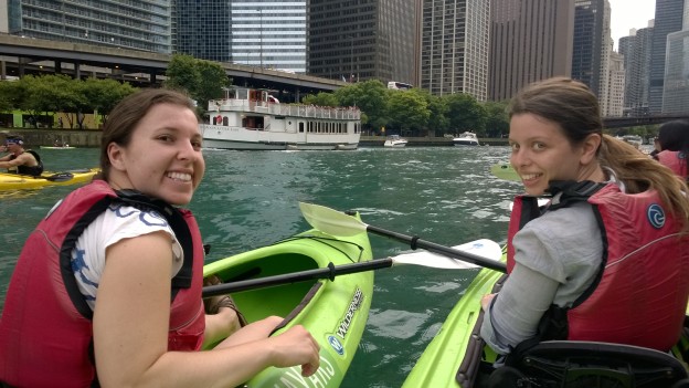 Kayaking down the Chicago River!