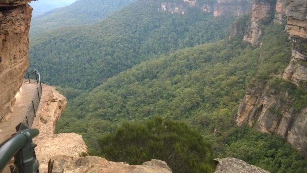 Looking out at Wentworth Falls, Blue Mountains