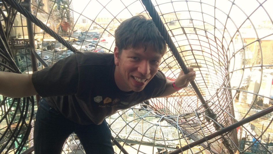 Up inside the City Museum's outdoor section