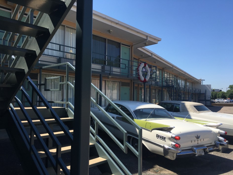 The balcony at the Lorraine Motel where MLK was assassinated