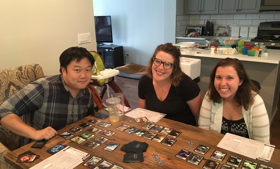 Racing for the galaxy with Jason, Carrie and Randi