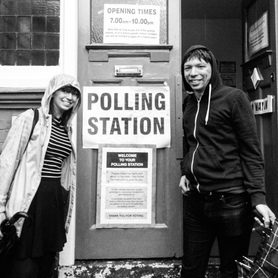 Polling station photo courtesy Tash, in happier times