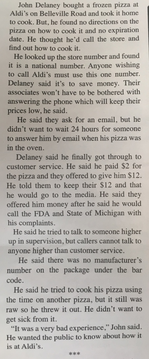 John Delaney and the $2 pizza