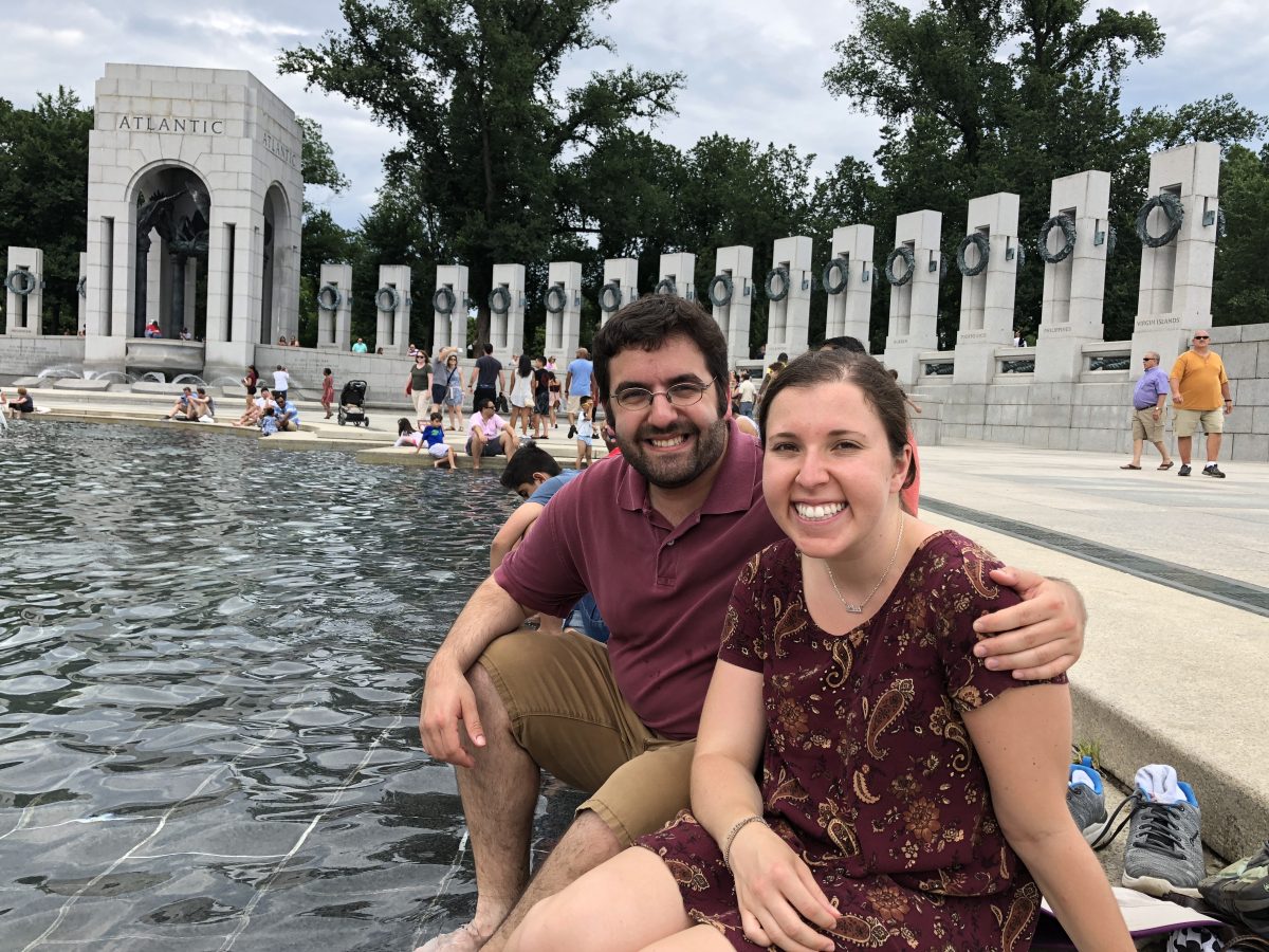 Randi and Ben at the WW2 Memorial in DC