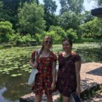 Christa and Randi at the secret lily pool