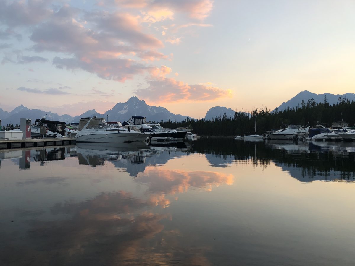 Evening views at Colter Bay Village