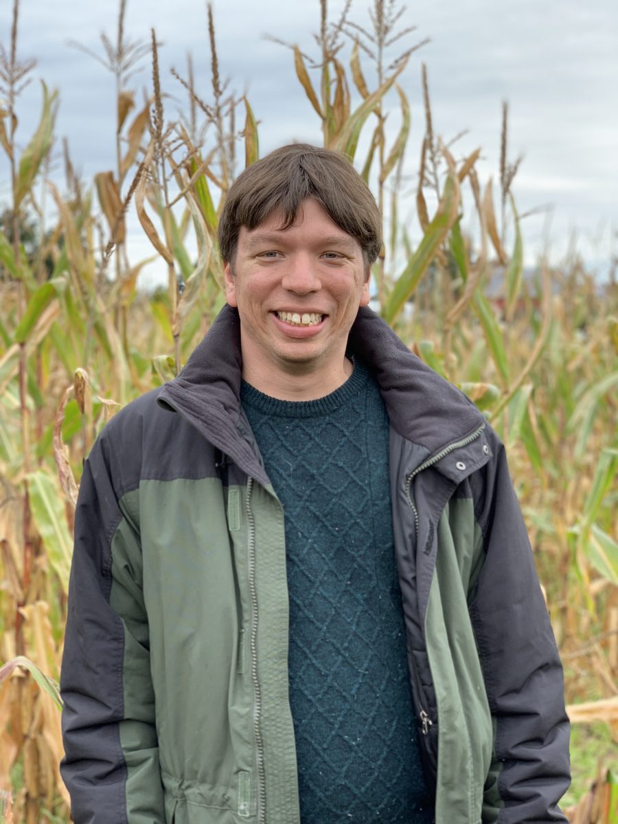In a corn maze