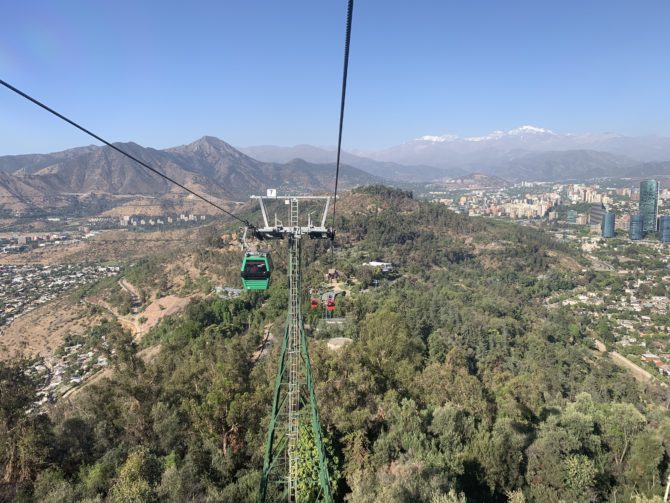 On the teleférico down from San Cristóbal Hill