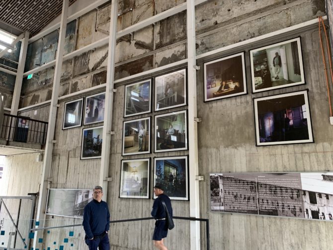 The faces of former political prisoners on the walls of the ex-prison