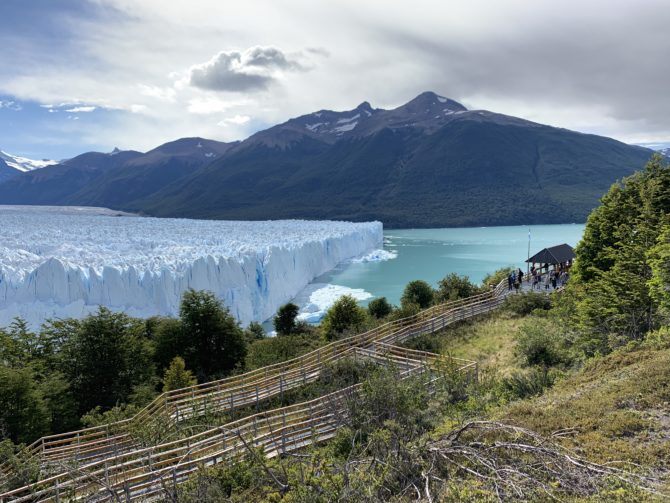 Walking paths around glacier