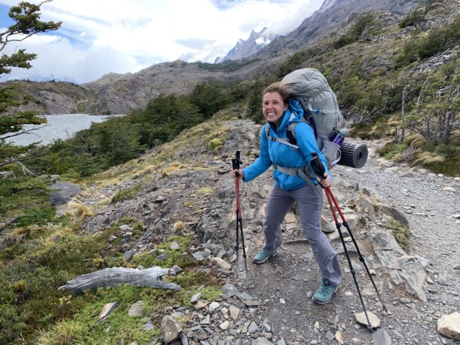 Randi anchoring herself into position for a photo