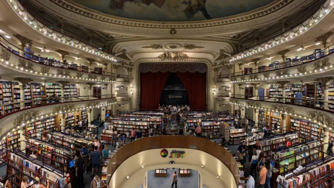 El Ateneo Grand Splendid - a beautiful bookshop in an old theatre. One online review genuinely complained that the books were in Spanish.