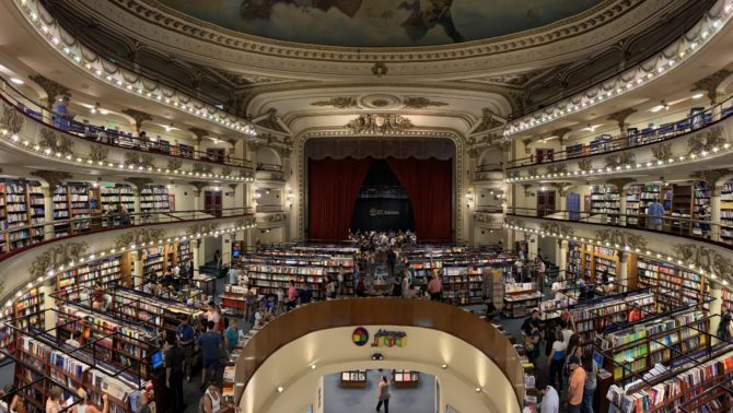 El Ateneo Grand Splendid - a beautiful bookshop in an old theatre. One online review genuinely complained that the books were in Spanish.