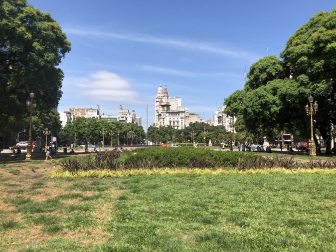 View across the Congress Plaza, which is actually not much of a plaza since the Spanish didn't put any plaza-building effort into Buenos Aires