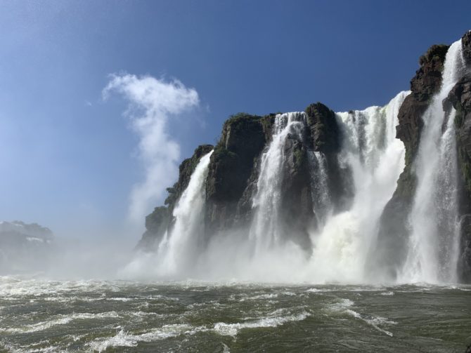 Up close to the waterfalls