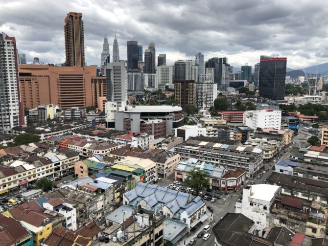 View of Kuala Lumpur from the roof of our hotel