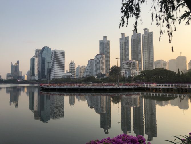 A skyline view from Benchakiti Park