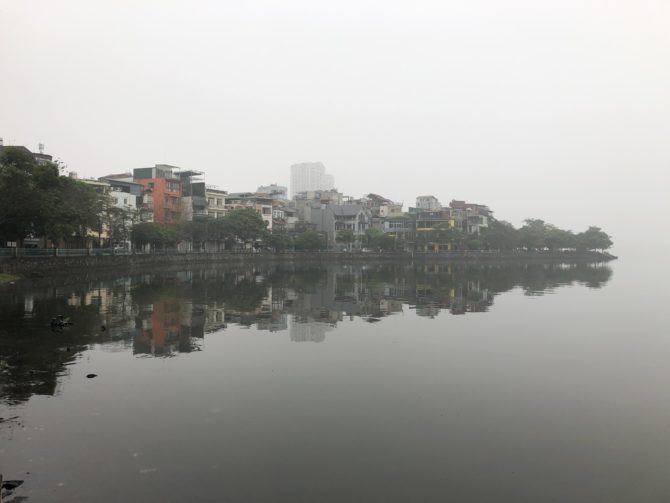 Nearby Hồ Tây lake, which happens to sit on the border between our universe and the endless void