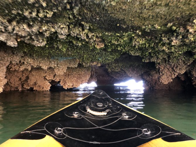 We laid on our backs while going through the caves, which felt like being part of some Viking burial ritual