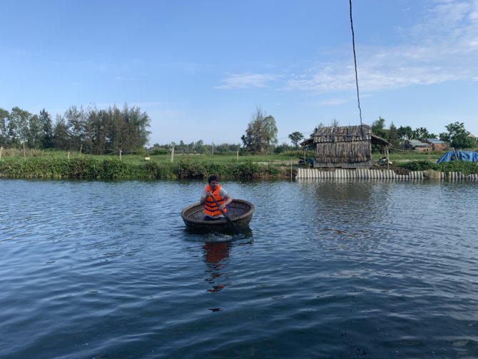 Trying out the basket boat