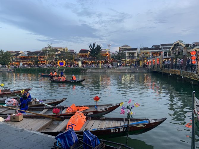 The riverside in the evening