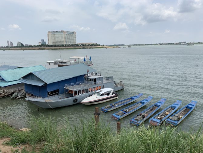 Police boats at the ready