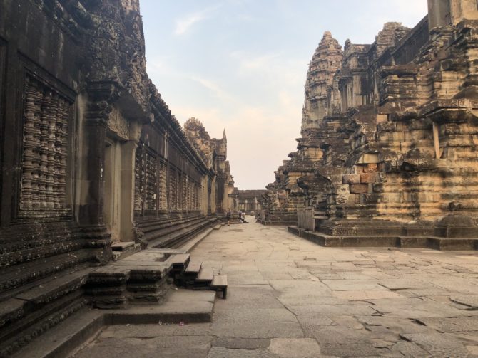 Inside Angkor Wat, near the centre of the temple