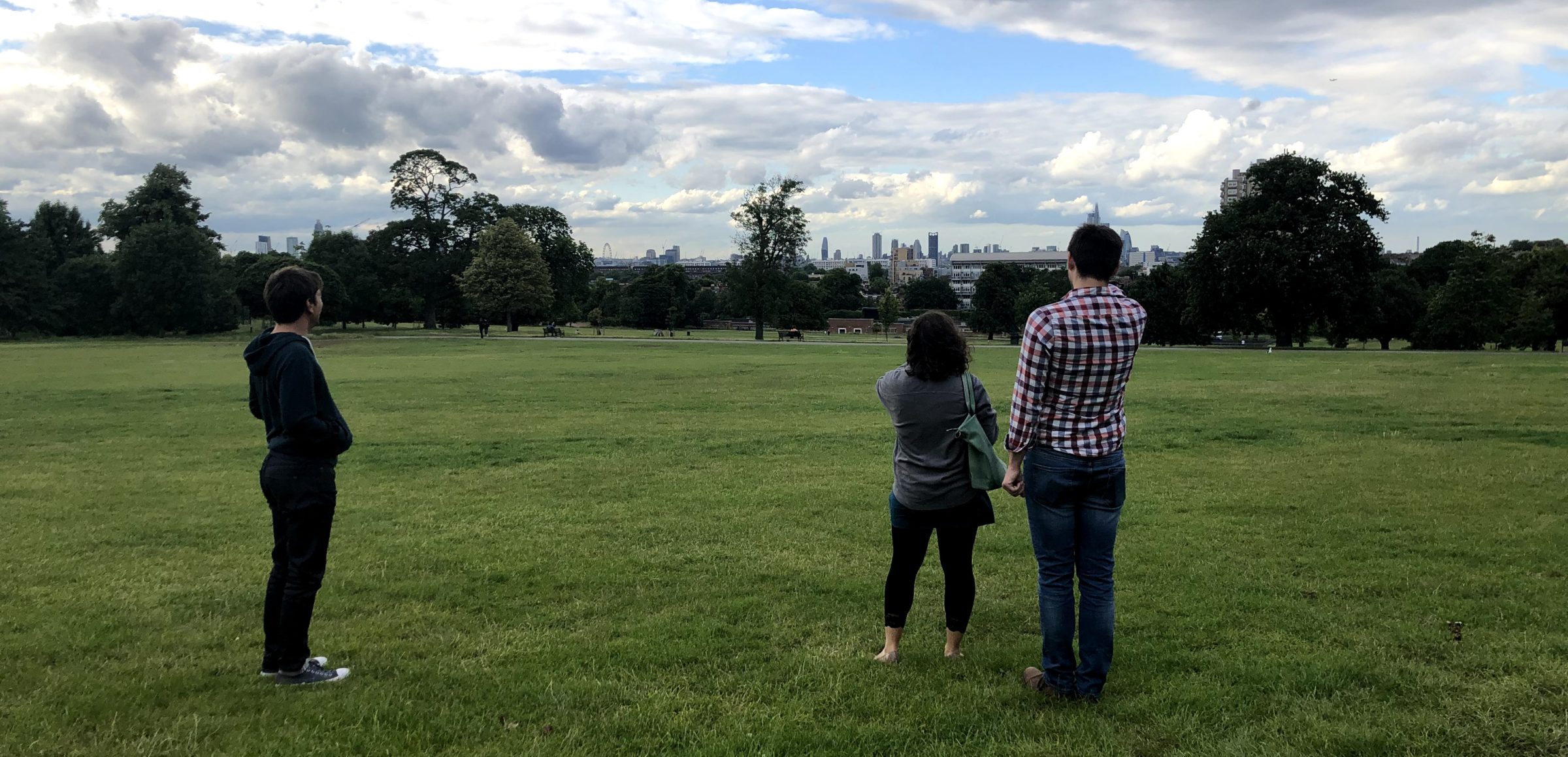 Randi finds the perfect skyline view from the park
