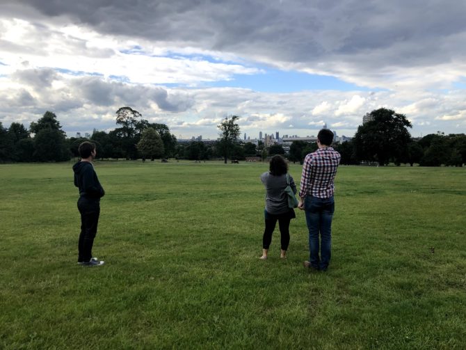 Randi finds the perfect skyline view from the park