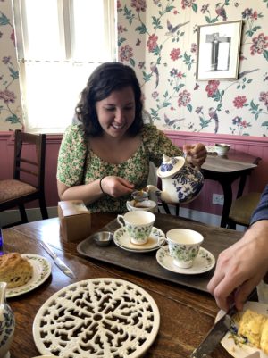 We found ourselves in a National Trust tearoom...
