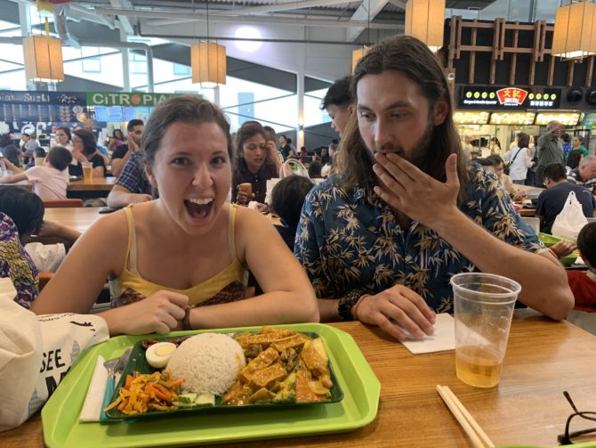 Randi was very excited by our surprise detour to an Asian food court