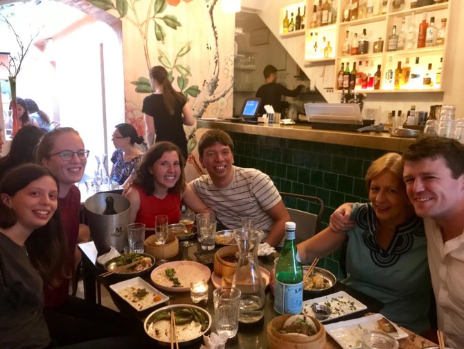 Katie, Kim, Randi, me, mum and Cormac. Not pictured: a flying cappuccino.