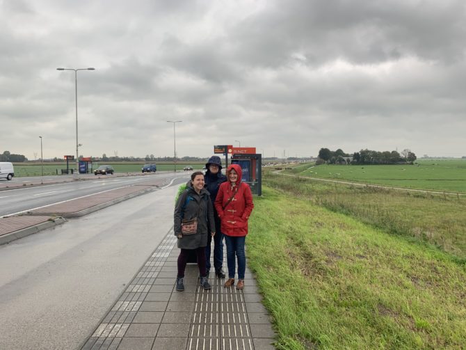 The moment we alighted at a bus stop by a motorway in the middle of nowhere and I asked everyone to keep faith in the waggon