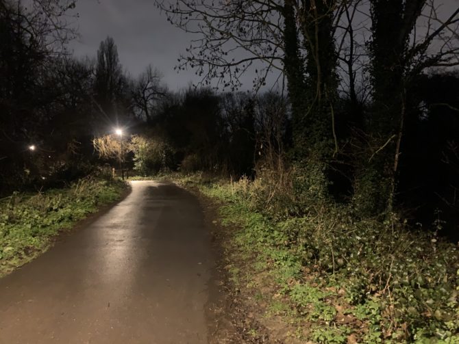 A night-time walk in the countryside