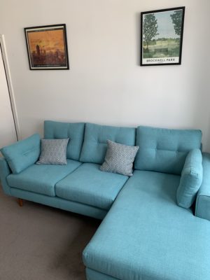 A sofa all the nicer for waiting
