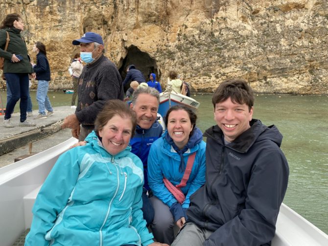 On our mini boat tour of the caves