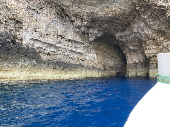Appropriately blue water at the Blue Grotto