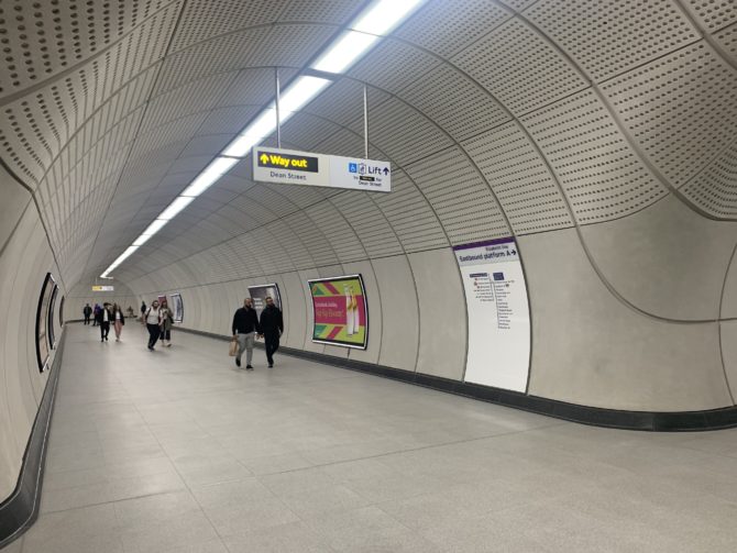 Underground at Tottenham Court Road