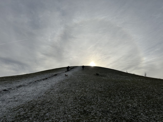 The lighting makes this summit seem more dramatic than it was