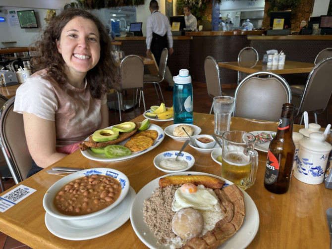 Our first meal in Colombia!