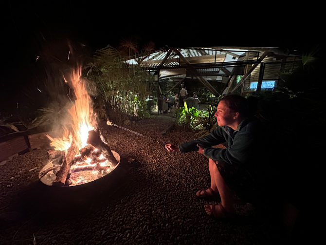 Yes, they do provide marshmallows for that firepit