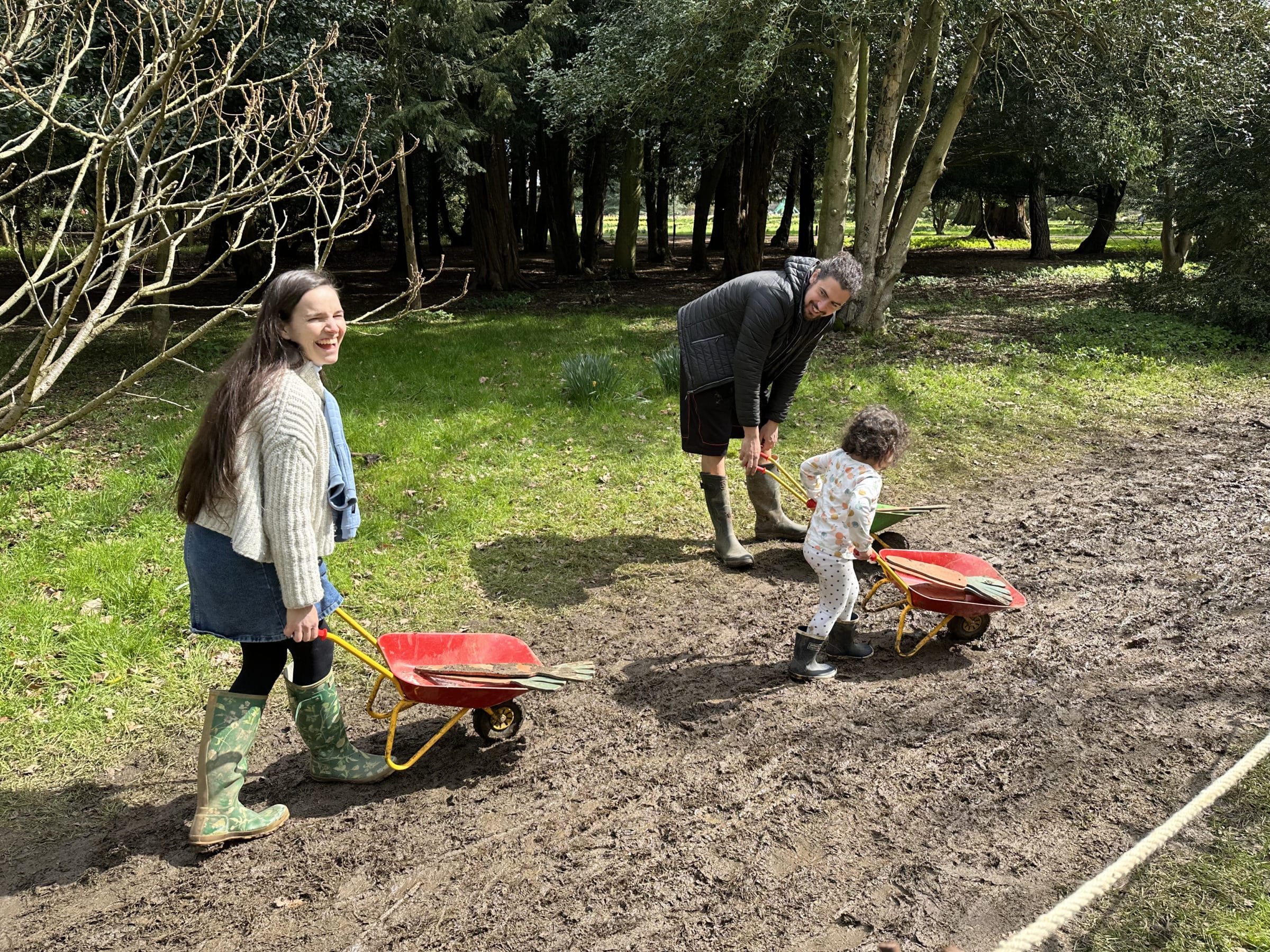 Wheelbarrow racing at Ickworth House