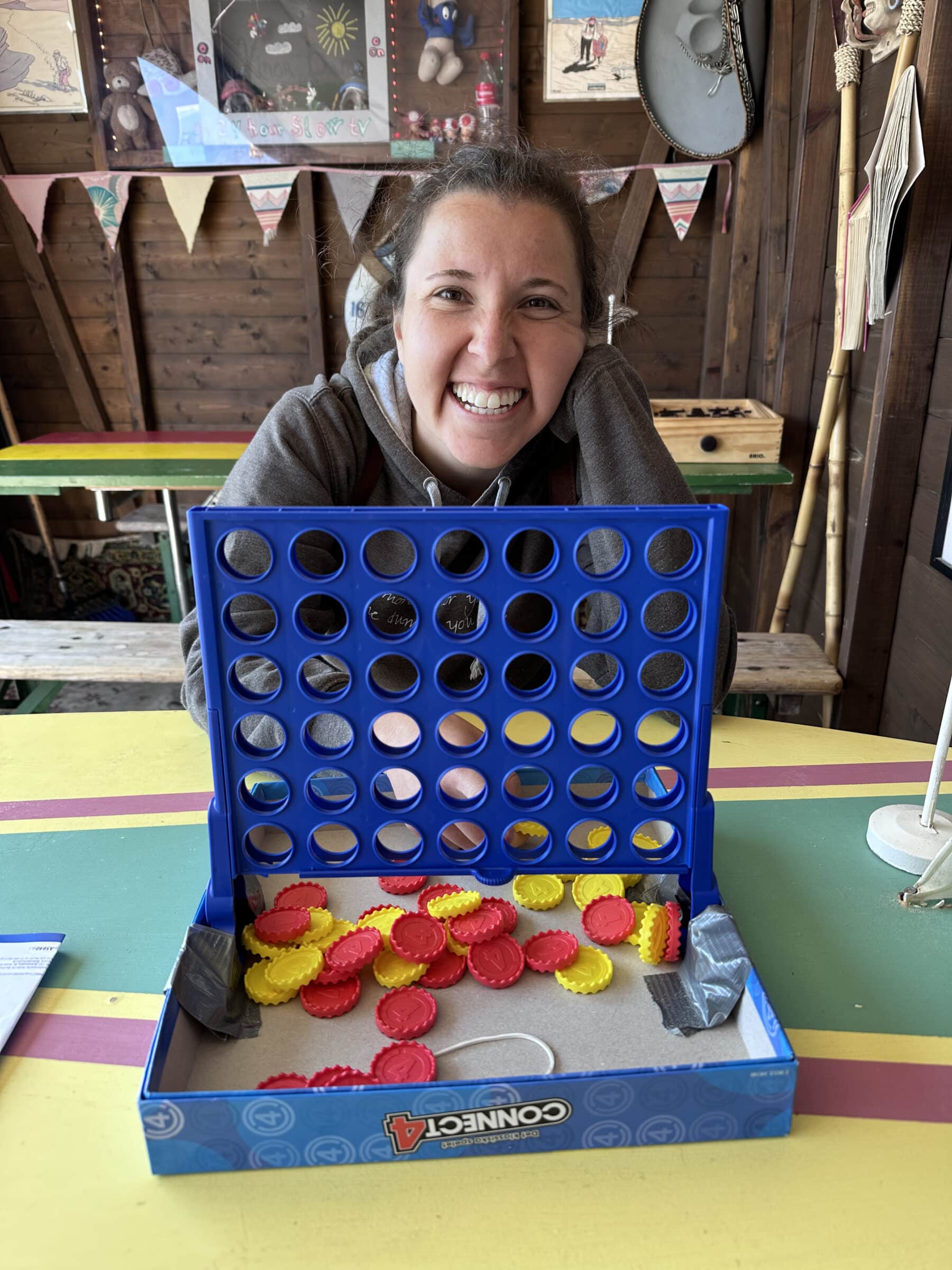 (There's no photo evidence to show that I won this game of Connect 4, but I did win)